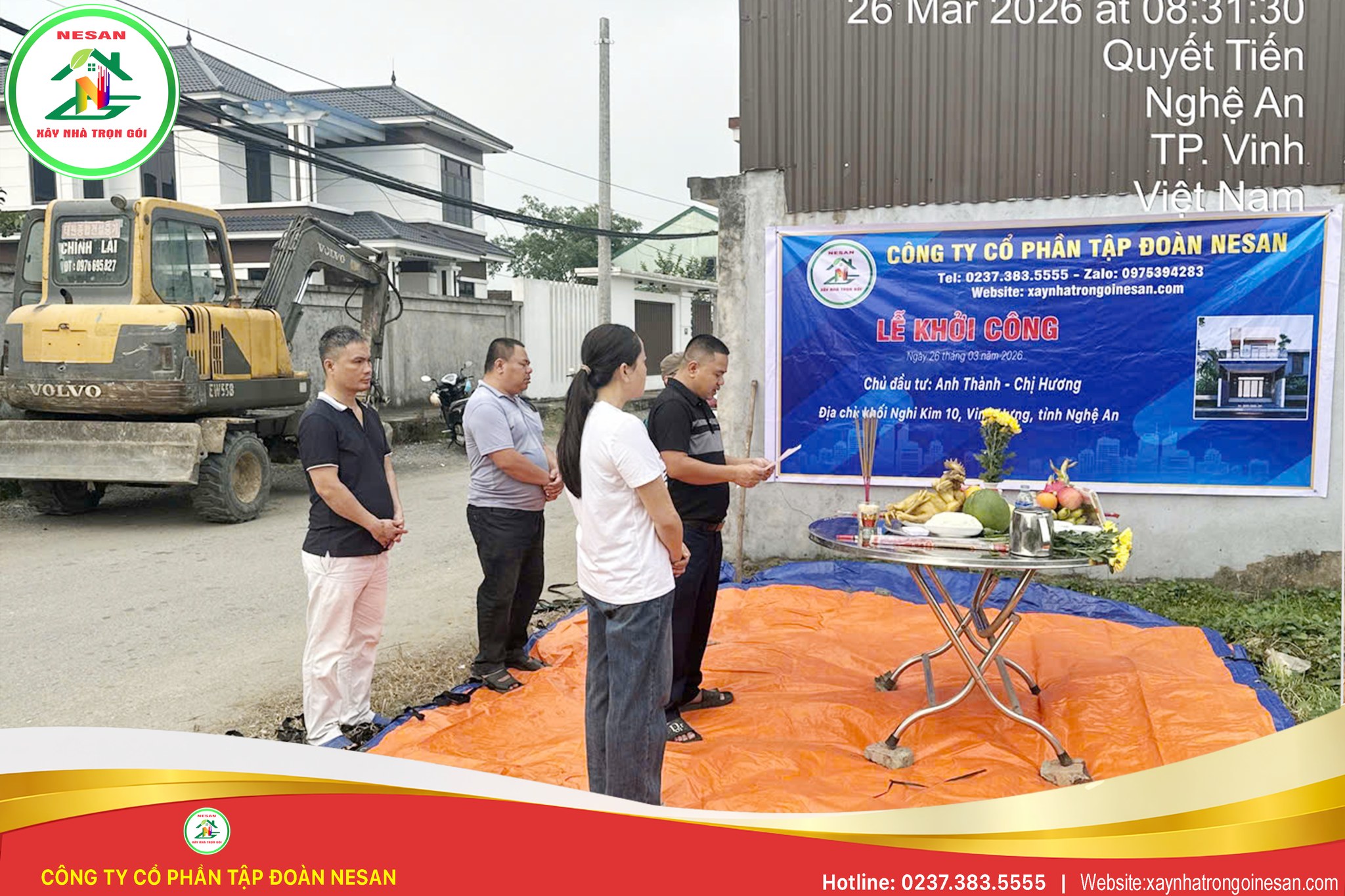 NESAN trân trọng chúc mừng Chủ đầu tư Anh Thành & Chị Hương chính thức khởi công xây dựng tổ ấm 🏡