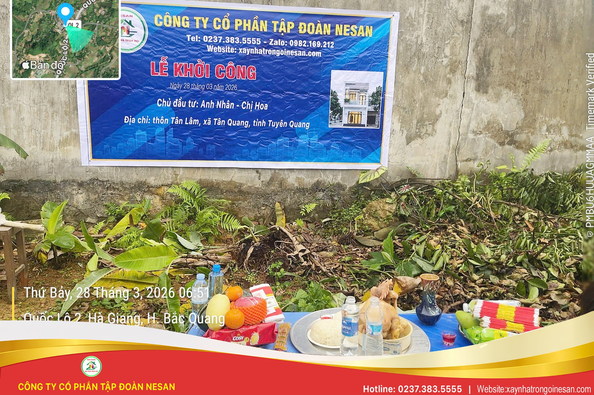 Hôm nay, NESAN rất vinh dự được tham dự lễ khởi công của Chủ đầu tư Anh Nhân & Chị Hoa 