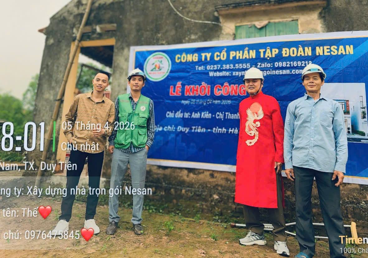 Hôm nay, NESAN hân hạnh tổ chức lễ khởi công công trình tại Duy Tiên – Hà Nam🏡 Chủ đầu tư: Anh Kiên – Chị Thanh
🔨 Buổi lễ diễn ra trong không khí trang trọng, đánh dấu bước khởi đầu quan trọng cho hành trình xây dựng tổ ấm mơ ước của gia đình.